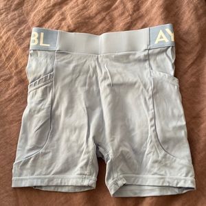 Blue AYBL workout shorts